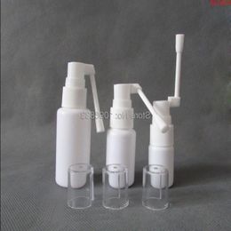 Bouteille de pulvérisation orale nasale de 50 ml, tronc d'éléphant rotatif à 360 degrés, bouteille en plastique blanc de 50CC, 100 pièces/quantité de lot Mtqwd