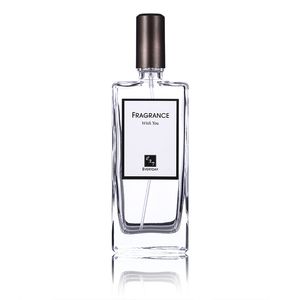 50 ml parfum verstuiver spray hervulbare flessen glas vloeibare dispenser clear squared pomp gevallen met stro