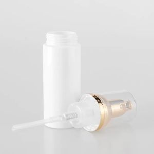 50 ml Plastic Schuimende Lege Foamer Facial Cleaner Fles met Gouden Pomp Handwas Zeep Mousse Dispenser Schuim Fles