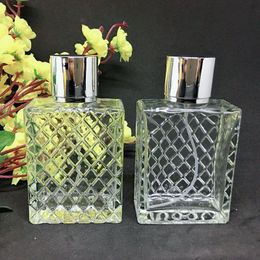 50ml bouteille de parfum en verre carré bouteille de pulvérisation en verre transparent bouteille d'emballage de parfum rechargeable expédition rapide F20173698 Qfqxg Xifoq