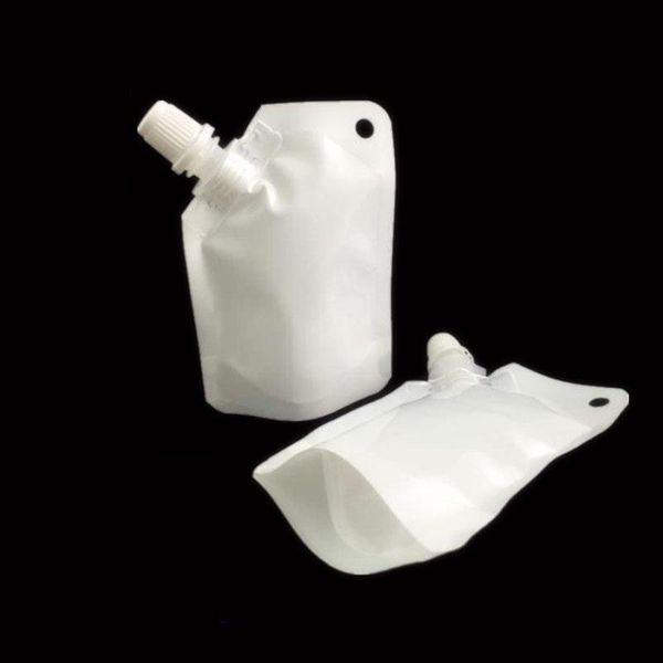 50ml tiennent le paquet potable sac Transparent de moue sacs blancs de poche de bec de Doypack pour le lait de boisson QW8768 000