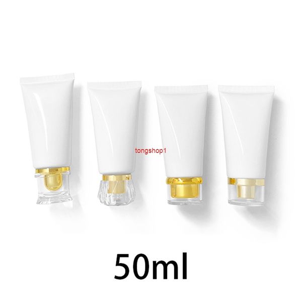 50 ml Blanc Cosmétique Squeeze Tube 50g Vide Nettoyant Conteneur Crème Lotion Voyage Emballage Petites Bouteilles En Plastiquelivraison gratuite