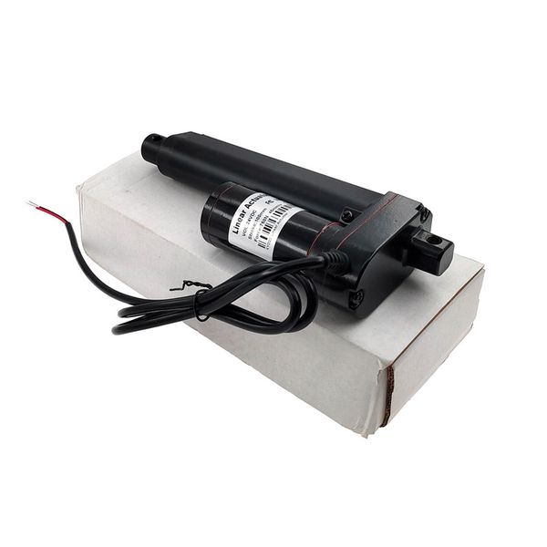 50 mm 100 mm de 150 mm Actuador lineal DC 12V 24V Motor lineal 100/300/500/700/1000/1200/1500N Motor eléctrico de trazo negro