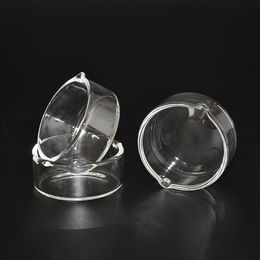 Glazen asbak met een diameter van 50 mm, dik glazen booreiland, dabber-schotel, dabber-apparaat voor het roken van rookaccessoire