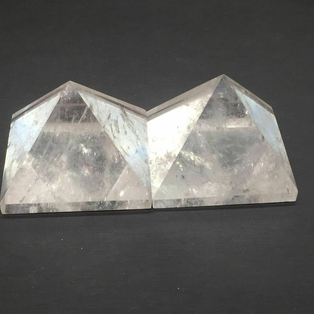 50 mm naturlig klar kvarts kristallpyramid reiki helande kristaller Energiförstärkare Provdekoration