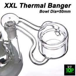50mm XXL Quartz Thermal P Banger Nail 10mm 14mm 18mm Quartz Thermische Banger Nagels voor Glas Water Pijpen DAB Olierouts Glazen Bongs