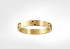 50off 4mm 5mm titanium staal zilveren liefde ring mannen en vrouwen rosé gouden sieraden voor geliefden paar ringen cadeau maat 511 hoog A682387962