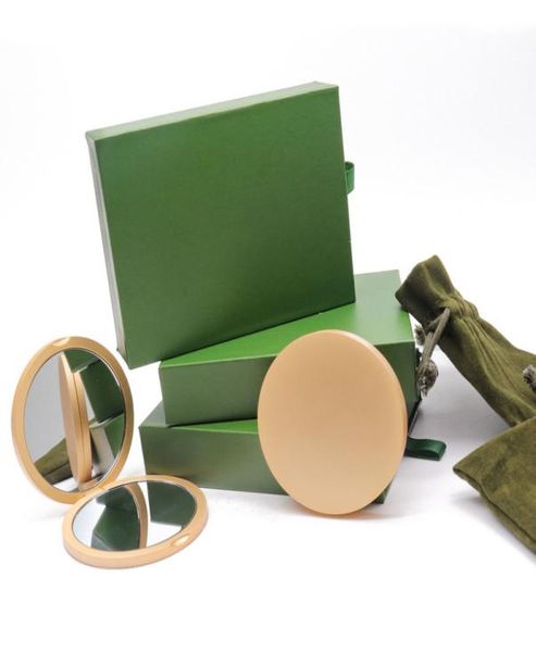 50off Marque conçu miroir de maquillage portable miroirs pliants féminins présents pour les amis classique avec boîte-cadeau à la main L2145090635