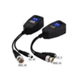 Conector BNC Cat5 Coaxial pasivo HD DC, 50 pares, accesorios trenzados, transceptor BNC UTP CCTV Balun de vídeo para HD AHD TVI CVI CVBS ZZ