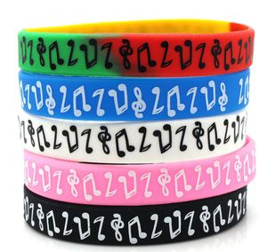 50PC nieuw ontwerp klassiek logo muzieknoot siliconen polsbandje armband voor student veelkleurig 3050469