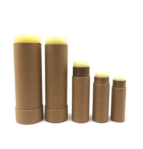 50pcs 0 3oz 1oz 2oz 2 5 oz Cardboard Paper Lipstick Lip Balm Tube EcoFriendly Custom Push Up Kraft Lip Gloss Packaging173B65380191430715