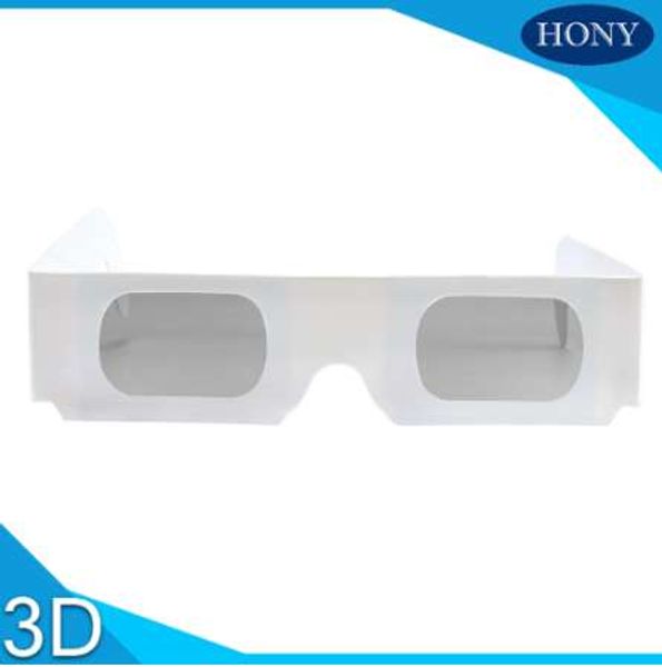 50 Uds 0/90 45/135 grados cartón de papel barato gafas 3D polarizadas lineales/gafas 3D de papel pasivo uso desechable