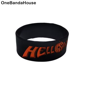 50 stks Hallo Ween Silicone Rubber Armband 1 inch Wide Adult Grootte 2 Kleuren voor Muziek Fans Gift