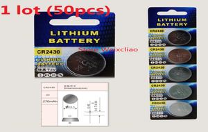 50 stcs 1 Lot Cr2430 3V Lithium Li ion Button Cell Battery Cr 2430 3 Volt Liion Coin Batterijen 7284111