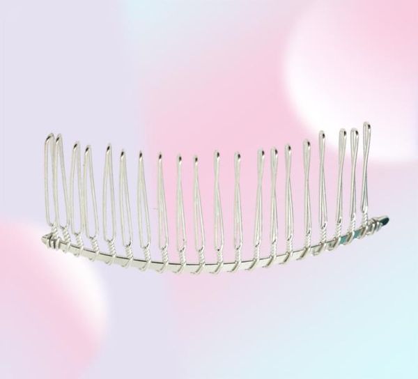 50pcs 10 20 30 dents mariage mariée bricolage fil métal peigne à cheveux Clips bricolage résultats de cheveux accessoires 9952495