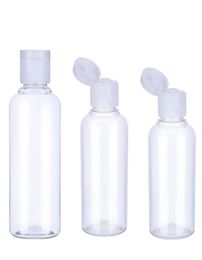 50 pièces 10 30 50 60 100 ml vide paquet en plastique transparent bouteille d'eau à clapet cristal clair Flip Top Cap emballage conteneurs T208988005