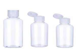 50pcs 10 30 50 50 60 100 ml de paquete de plástico transparente vacío Capa de agua Botella de agua Cristal Flip Capacitación Top Capacitante T207355082