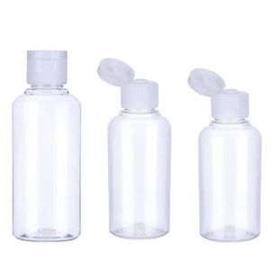 50 pièces 10 30 50 60 100 ml vide paquet en plastique transparent bouteille d'eau à clapet cristal clair Flip Top Cap conteneurs d'emballage T204954191