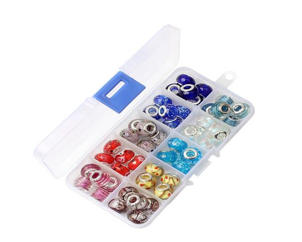 50 Uds. 10 estilos mixtos venta al por mayor dijes de cuentas de aleación para joyería DIY pulseras europeas brazaletes regalos para mujeres y niñas B0158820423