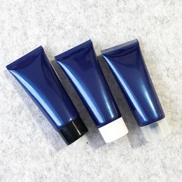 50 stks 100ml lege blauwe zachte lotion tube cosmetica verpakking 3.4oz shampoo plastic flessen, huidverzorging crèmecontainers