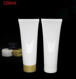 50 Uds 100ml tubo blando de plástico blanco embalaje cosmético 100ML loción crema botella de plástico crema para el cuidado de la piel envases para apretar tubo clásico
