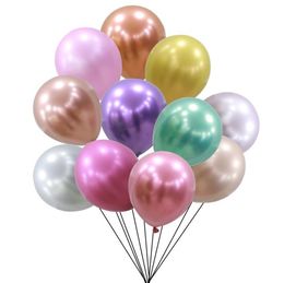 50st 10 inch feestdecoratie latex gouden ronde ballon bruiloft ballonnen effen kleur gelukkige verjaardag jubileum decor ballonnen SN893