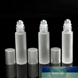 50 stks 10ml Frosted Glass Essential Oil Parfum Roller Bal Flessen Roll op flesjes Reizen Cosmetische Aromatherapie Containers Silver Factory Prijs Expert Design