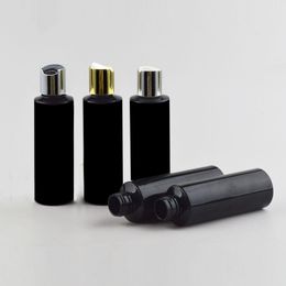 50 stks 120ml Zwart Lege Plastic Shampoo Fles Disc Top Cap, 4 Oz Pet Essential Oil Fles
