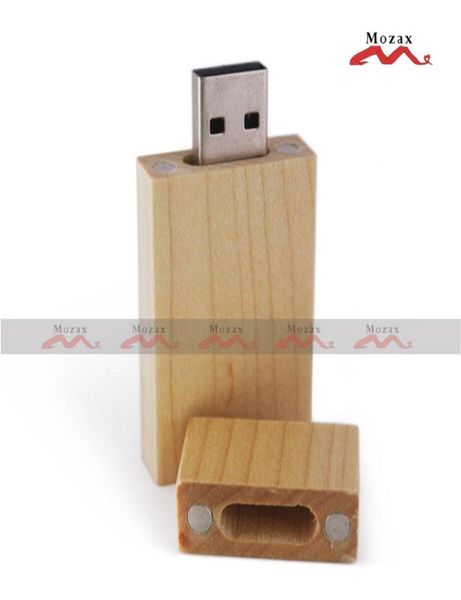 50 pièces 128MB256MB512MB1GB2GB4GB8GB16GB clé USB en bois d'érable mémoire Flash pouce bâton couleur claire en bois Pendrive8489548