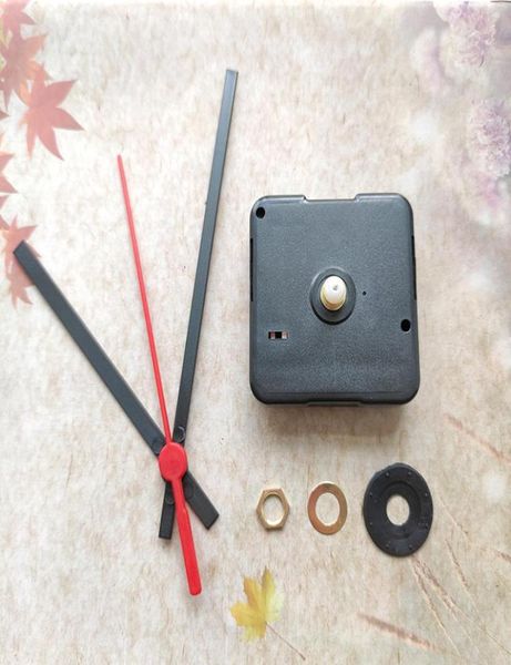 50 Uds. Mecanismo de movimiento para reloj de cuarzo silencioso de barrido de eje de 12MM Kits de reparación DIY con manecillas negras de plástico 7971391