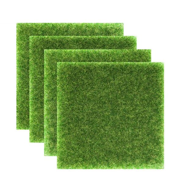 50 pièces 15cm/30cm prairie artificielle Simulation mousse pelouse gazon faux tapis d'herbe verte tapis bricolage Micro paysage maison sol décor