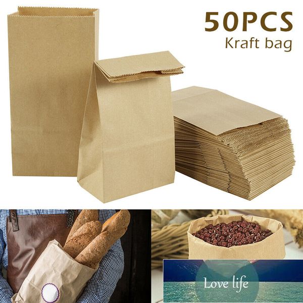 50pcs 18 * 5 * 9cm Brown Kraft Papier Sortez des sacs Pain Sandwich Sacs Purwich Sacs Food Carrier Sacs Fête Party Fournitures Facteurs Prix Factory Prix Expert Dernière qualité Style