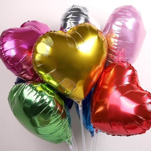 50pcs 18 pouces coeur feuille hélium ballon rose rouge bleu vert violet or argent anniversaire décoration ballon choisir la couleur 5