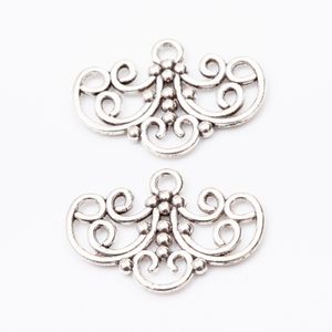 50 stks 20 * 30mm vintage zilveren kleur mode koperen charmes antieke hangers voor armband ketting oorbel DIY sieraden