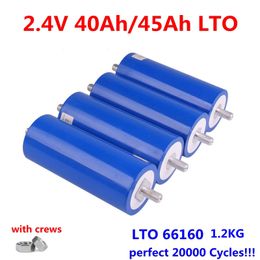 50pcs 20000 Cycli 66160 LTO 2.4V 2.3V 40ah 45Ah lithium titanium oxide batterij voor 12V 24V 48V motorfiets Reinigingsmachine