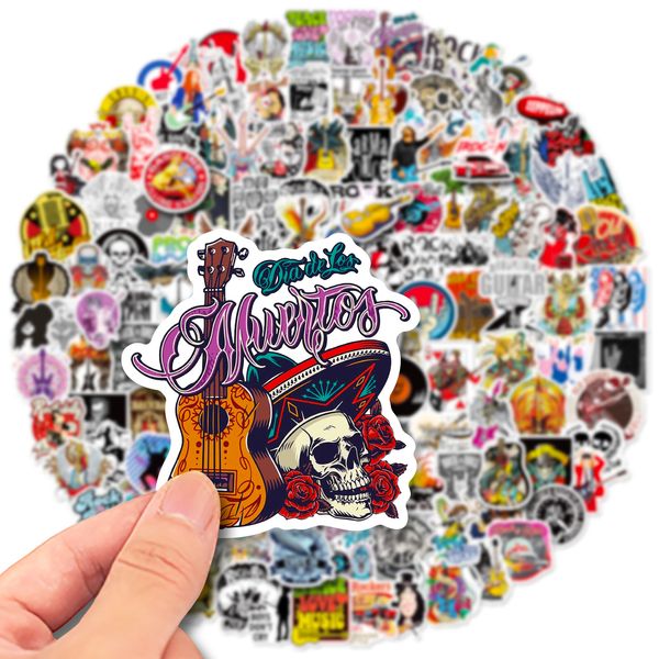 50PCS 200PCS Graffiti Planche À Roulettes Autocollants musique rock Pour Voiture Casque Crayon Cas Journal Téléphone Ordinateur Portable Planificateur Décoration Livre Album Enfants Jouets DIY Stickers