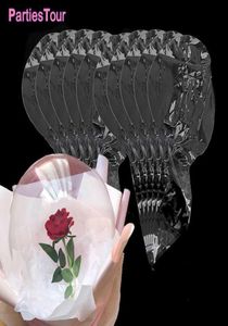 50pcs 20inch 75 cm de large Mouce Transparent Bobo Balons LED ROSE BALLOOR BOUQUET BIRMANDE FONGY Valentine039 Jour du jour Globos7794817