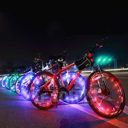 50Pcs 20Led Fietswiel Nachtverlichting Bike Flash Spoke String Light Outdoor Riding Waterdichte Veiligheidswaarschuwing Versieren Lamp