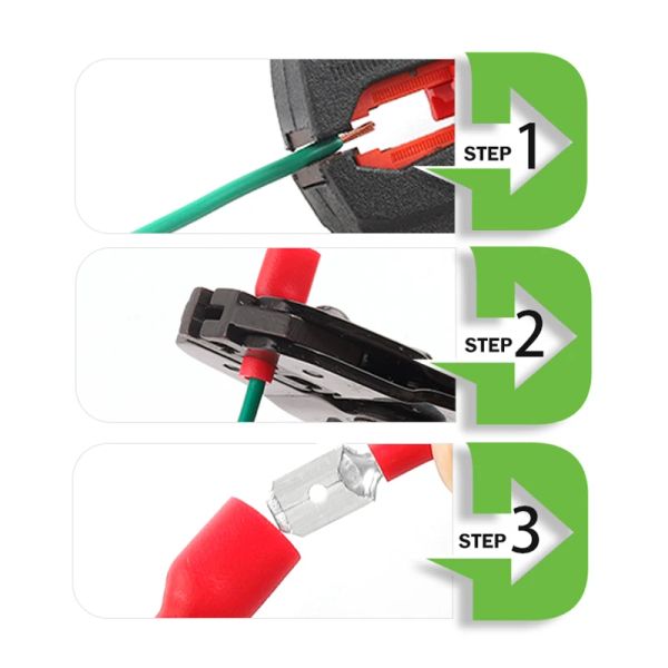 50pcs (25set) FDD / MDD 6,3 mm Terminal femelle mâle Spade isolée électrique Connecteurs de borne