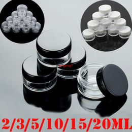 50 stks 2G / 3G / 5G / 10G / 15G / 20G Plastic Lege Clear Cosmetic Jars Make Container Lotion Fialen Gezicht Cream Doos Sample Potten Gel Flessenhipping