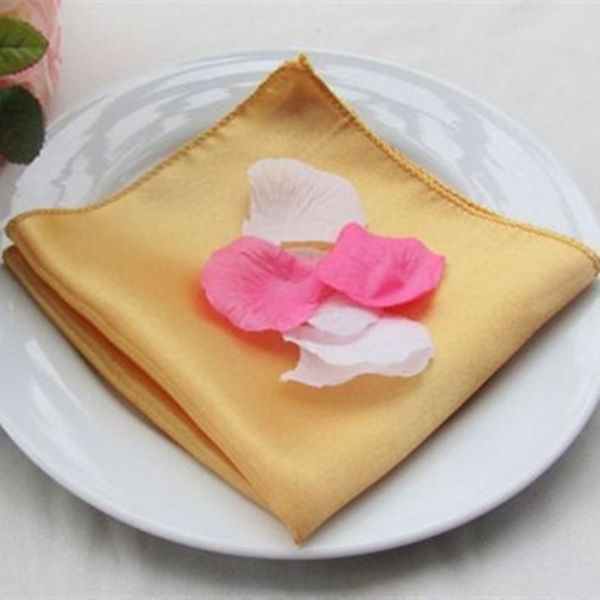 50pcs 30 * 30cm Satin Napkins Banquet Table Dîner Nothkerchiets pour la fête de la fête à domicile Décoration de table de mariage