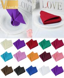 50pcs 30x30cm en lin polyester serviette de mariage table de serviette de serviette de serviette de serviette en tissu pour restaur