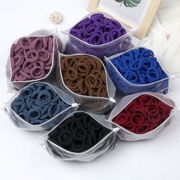 50 Uds 3cm diadema para niños de alta elasticidad Color sólido Scrunchies niños bandas para el cabello para bebés accesorios para el cabello soporte para regalos