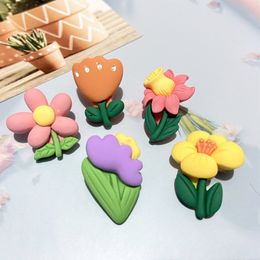50pcs 3D Flower Tulips Flatback Resin Planar ACCESSOIRES Figurines DIY Craft Phone Patch Arts Material Kids Gift Toys Fill