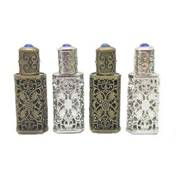 50 stks 3 ml Bronzen stijl Arabische Parfumflesjes Arabische Glazen Fles Container met Ambachtelijke Decoratie Sfnss