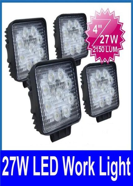 50 Uds 4quot 27W 9LED3W luz de trabajo todoterreno SUV ATV 4WD 4x4 foco reflector 2150lm 932V JEEP camión conducción lámpara antiniebla Hig7083216