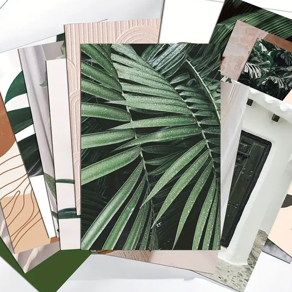 50pcs Kit de collage de mur botanique 4x6 pouces