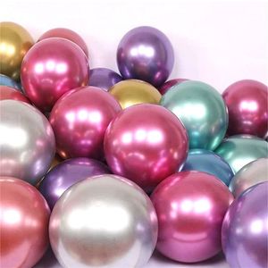 50 stcs 5 10 12 inch metallic kleur latex ballonnen helium lucht glanzende metalen parel ballon verjaardagsfeestje decor bruiloft decoratie t200526