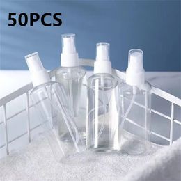 50 pièces 50 ml 100 ml bouteilles rechargeables bouteille de parfum en plastique transparent atomiseur bouteille de pulvérisation vide accessoires de voyage portables 240226