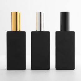 50pcs 50ml black Glass perfume Spray Bottle Fine Mist Sprayer Pack of Essential Oil Chemical Perfume Atomizer Container